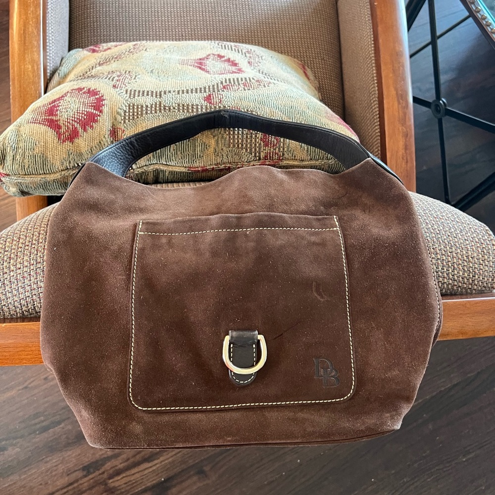 Dooney & Bourke Chocolate Suede Hobo Bag